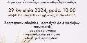 Grafika promująca Ogólnopolski Konkurs Recytatorski