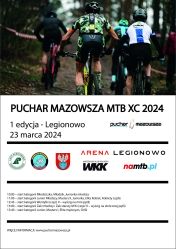 Plakat informujący o zawodach kolarskich MTB
