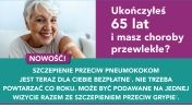 Starsza kobieta, zachęcenie do szczepienia osoby 65+ przeciw pneumokokom